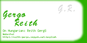 gergo reith business card